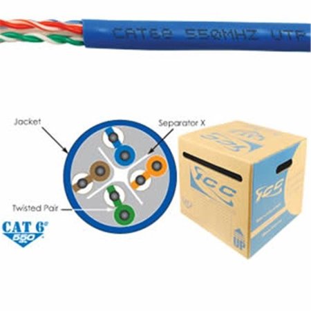 ICC Icc ICC-ICCABR6E-BL Cat6E Cmr Pvc Cable Blue ICC-ICCABR6E-BL